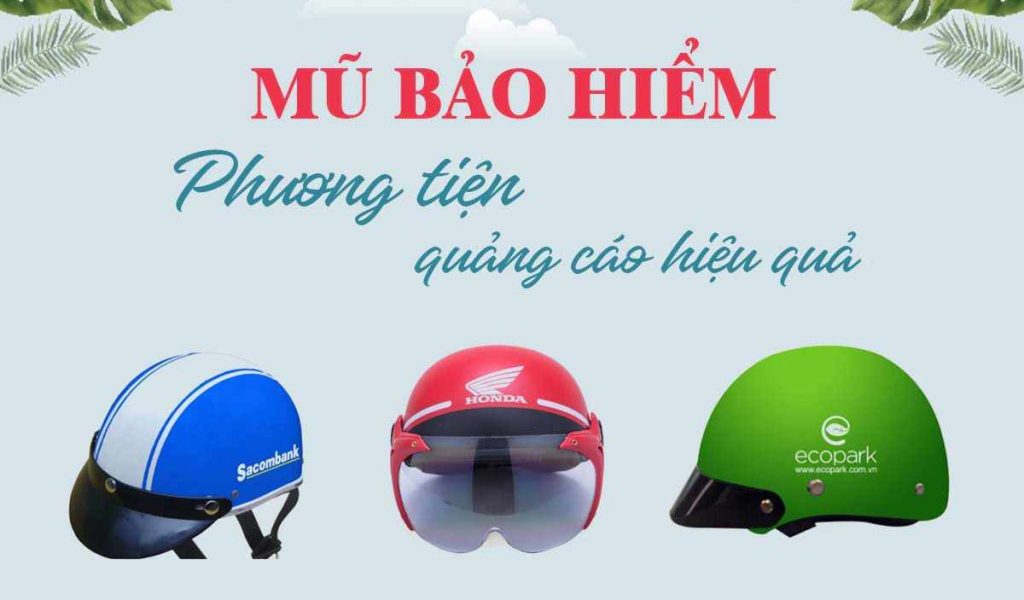 Mũ bảo hiểm in logo doanh nghiệp